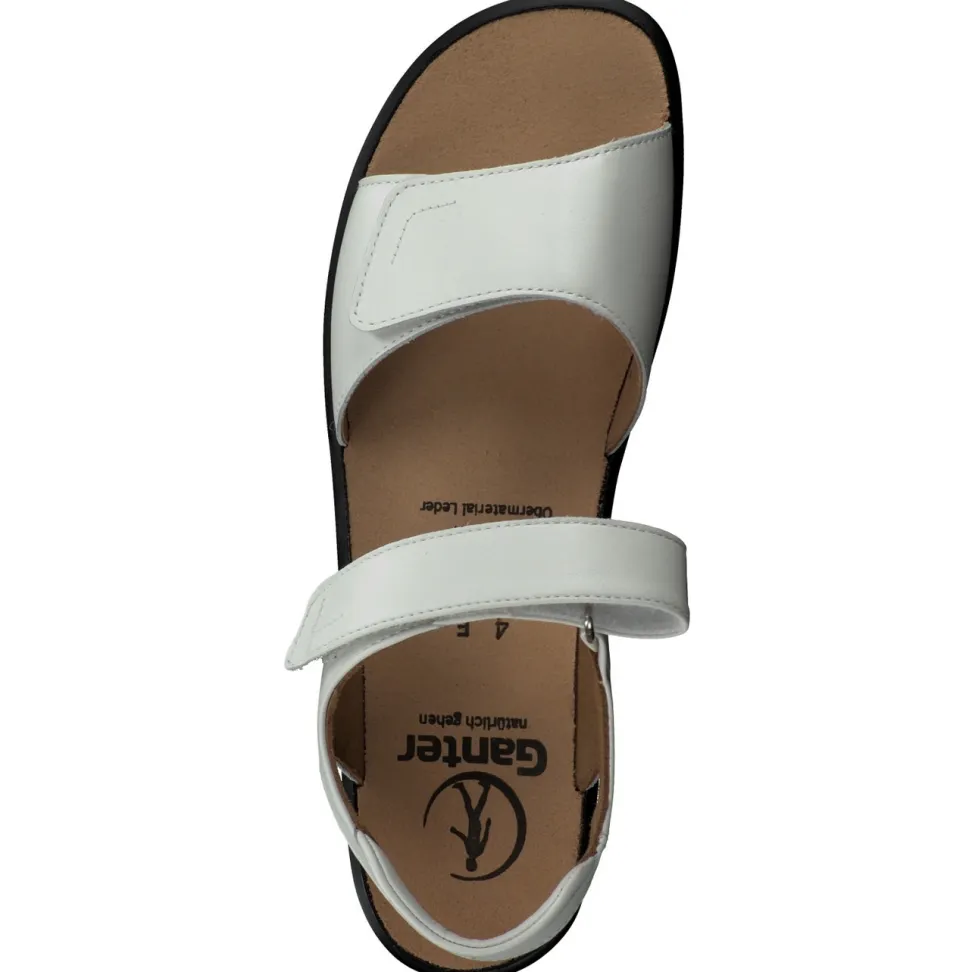 Ganter – Komfortsandalen aus Kalbleder weiß