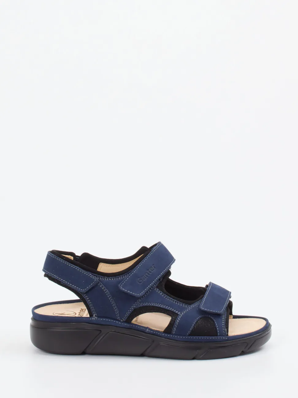Ganter – Komfortsandalen aus Nubukleder Marineblau