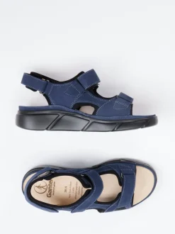 Ganter – Komfortsandalen aus Nubukleder Marineblau