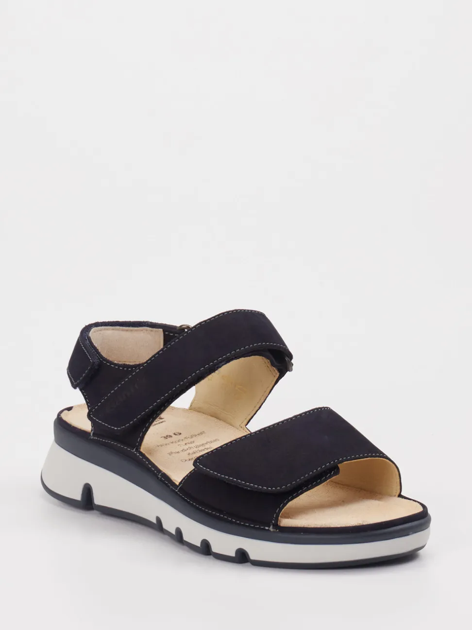 Ganter – Komfortsandalen aus Nubukleder Schwarz