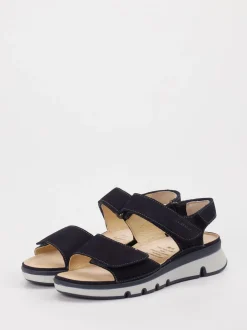 Ganter – Komfortsandalen aus Nubukleder Schwarz