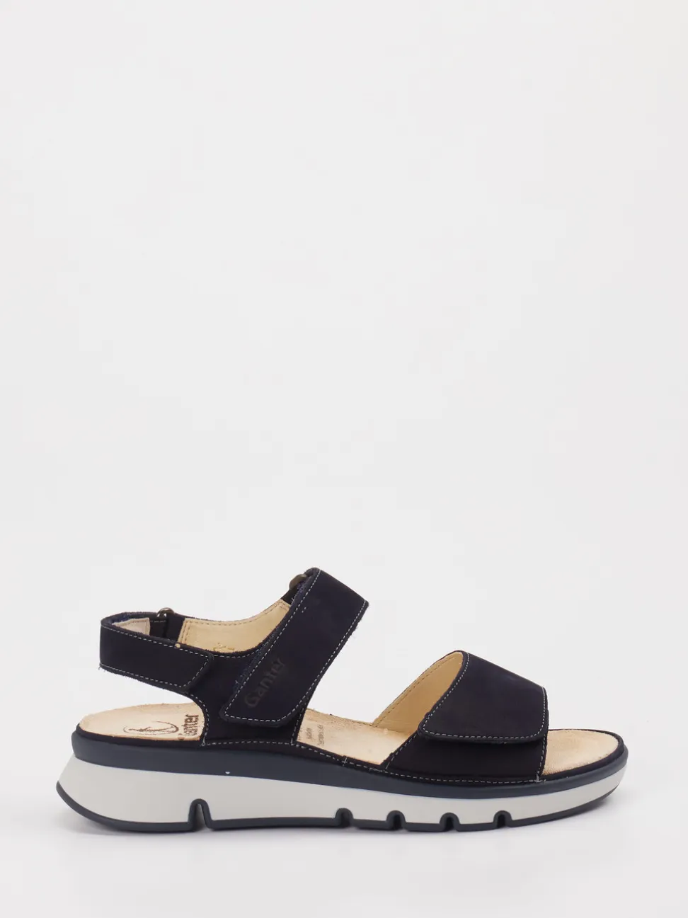 Ganter – Komfortsandalen aus Nubukleder Schwarz