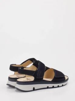Ganter – Komfortsandalen aus Nubukleder Schwarz