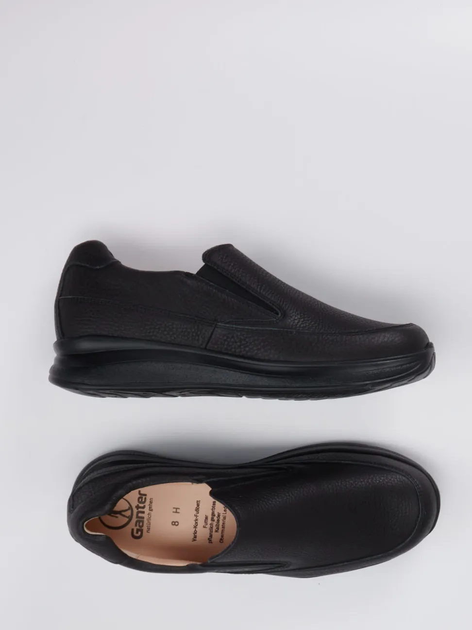 Ganter – Komfort-Slipper aus Kalbleder schwarz