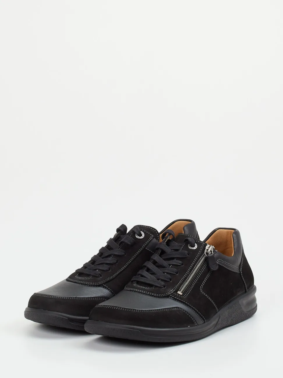 Ganter – Komfort-Sneaker aus Nubukleder schwarz