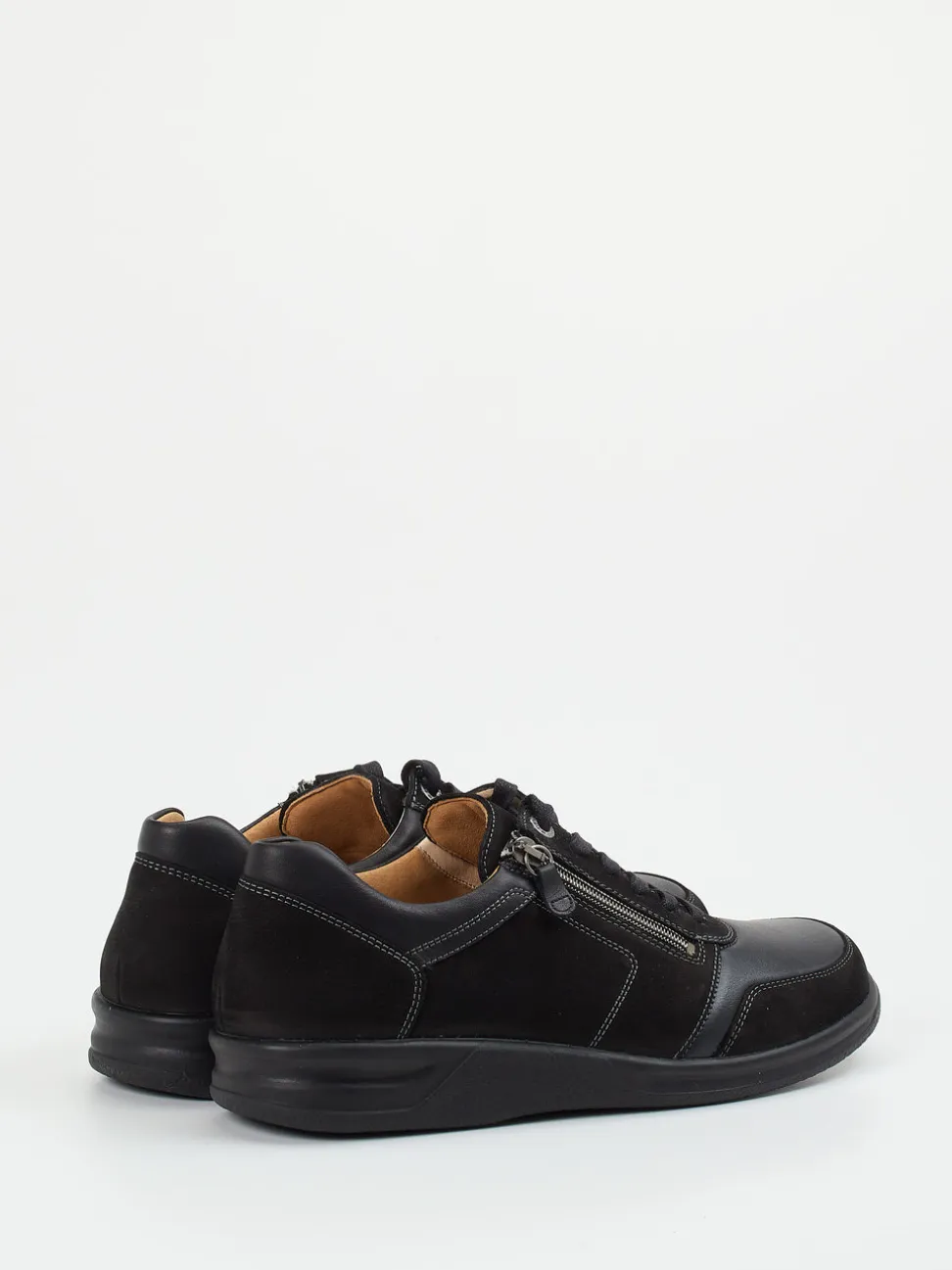 Ganter – Komfort-Sneaker aus Nubukleder schwarz