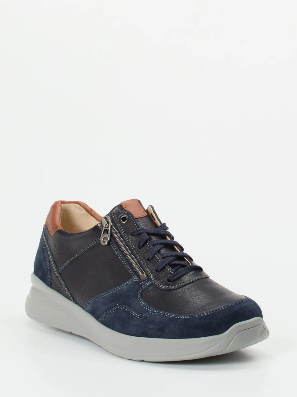 Ganter – Komfort-Sneaker aus Kalbleder Dunkelblau