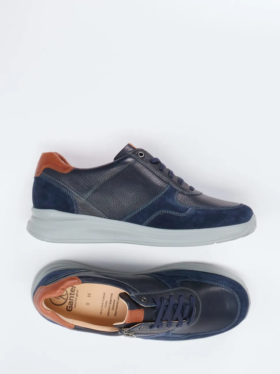Ganter – Komfort-Sneaker aus Kalbleder Dunkelblau