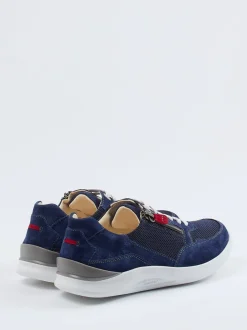 Ganter – Komfort-Sneaker aus Veloursleder Marineblau