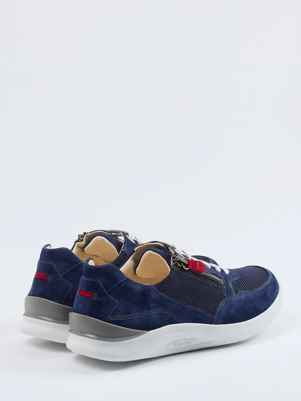Ganter – Komfort-Sneaker aus Veloursleder Marineblau