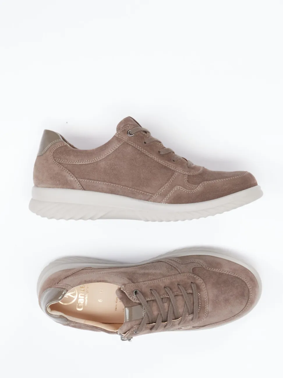 Ganter – Komfort-Sneaker aus Veloursleder braun