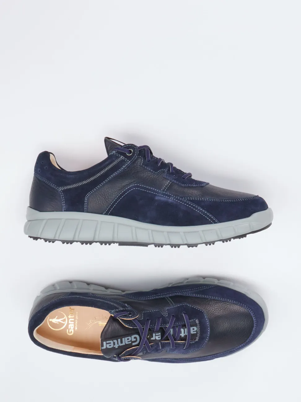 Ganter – Komfort-Sneaker aus Kalbleder Dunkelblau