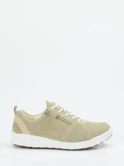 Ganter – Komfort-Sneaker aus Veloursleder salbeigrün