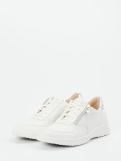 Ganter – Komfort-Sneaker aus Kalbleder Weiß