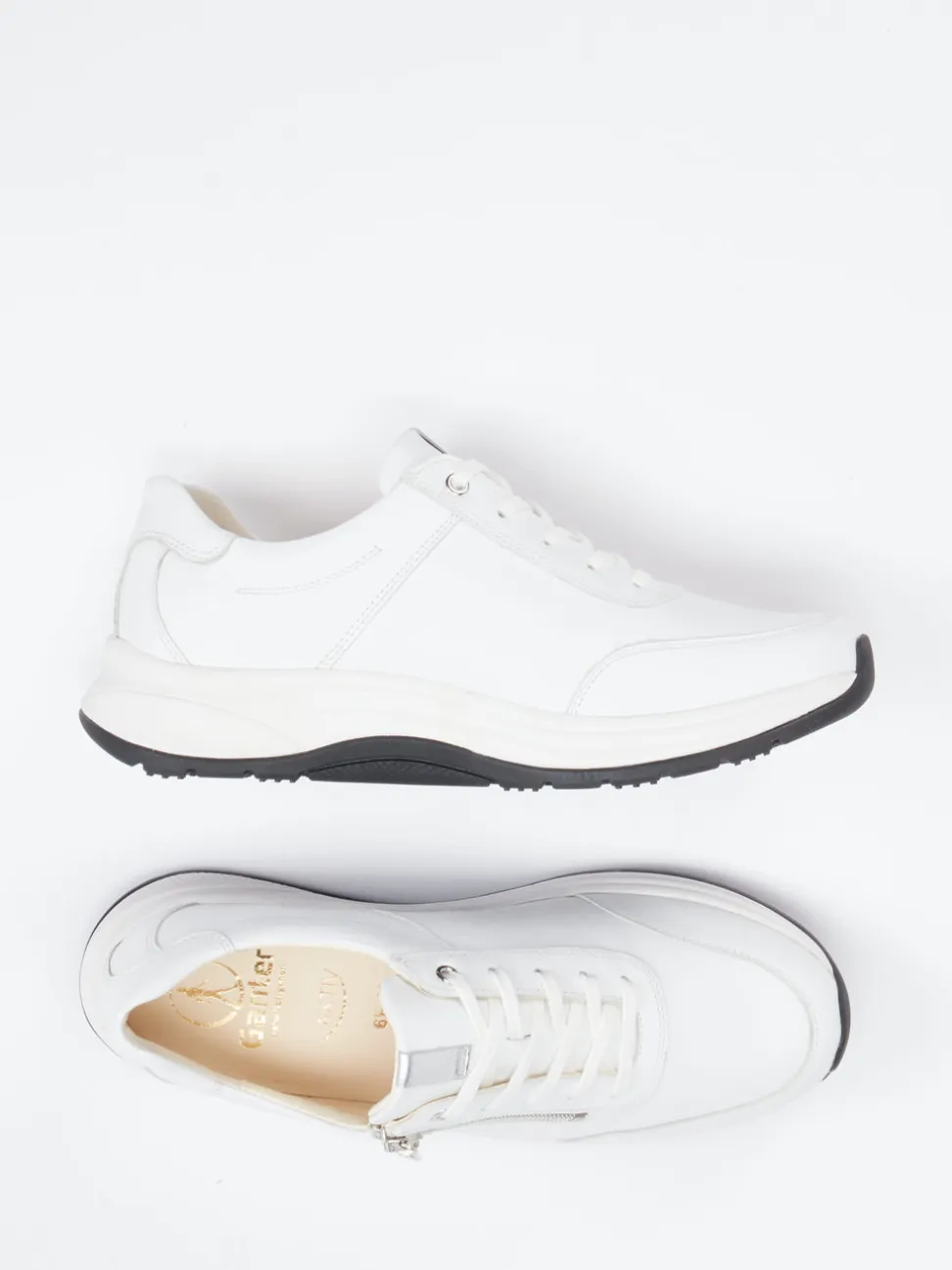 Ganter – Komfort-Sneaker aus Kalbleder weiß