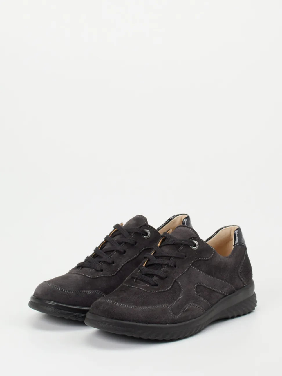 Ganter – Komfort-Sneaker aus Veloursleder grau
