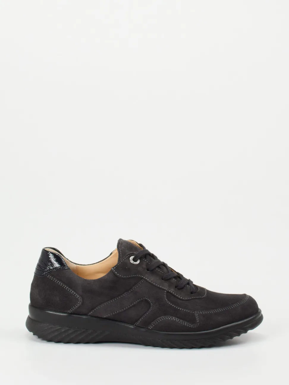 Ganter – Komfort-Sneaker aus Veloursleder grau