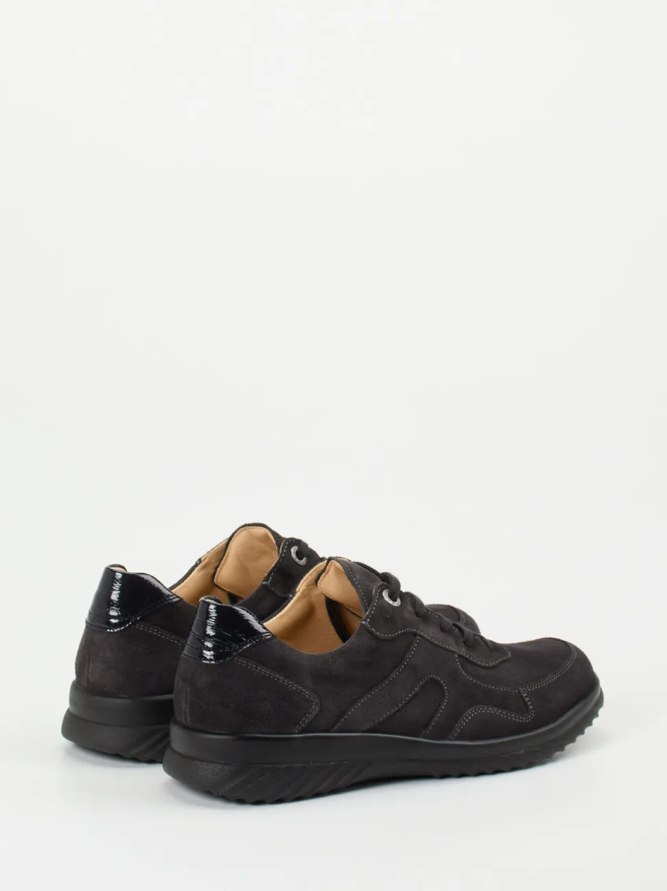 Ganter – Komfort-Sneaker aus Veloursleder grau