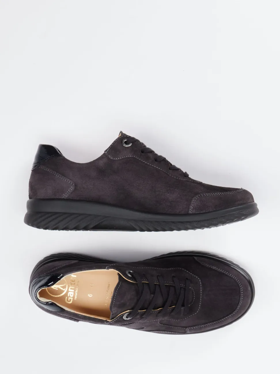 Ganter – Komfort-Sneaker aus Veloursleder grau