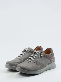 Ganter – Komfort-Sneaker aus Nubukleder Steingrau
