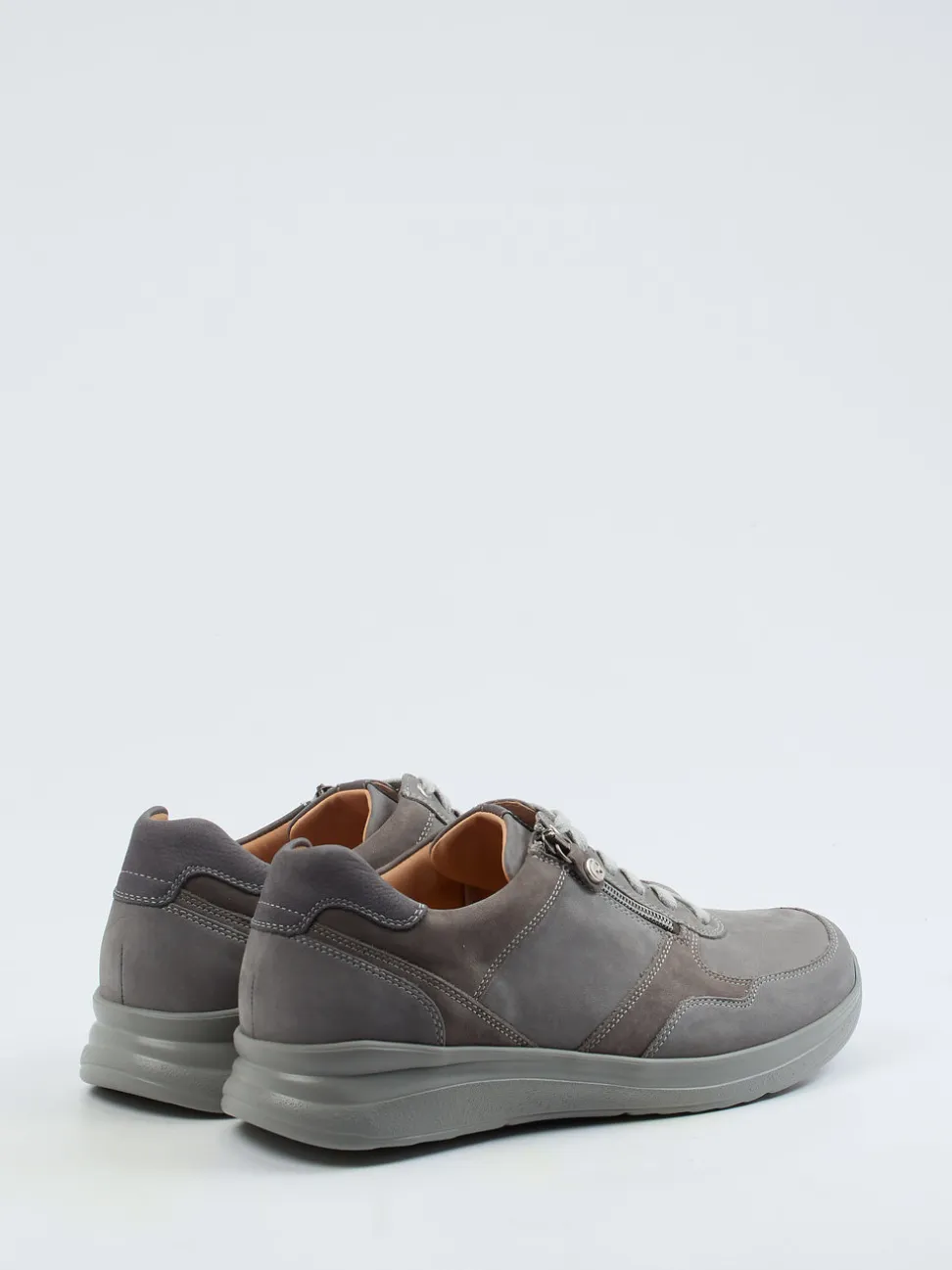 Ganter – Komfort-Sneaker aus Nubukleder Steingrau