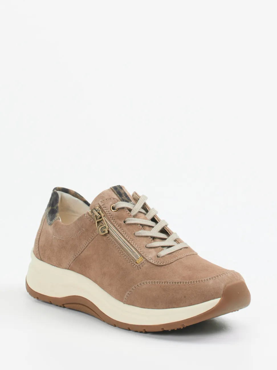 Ganter – Komfort-Sneaker aus Veloursleder rosébraun