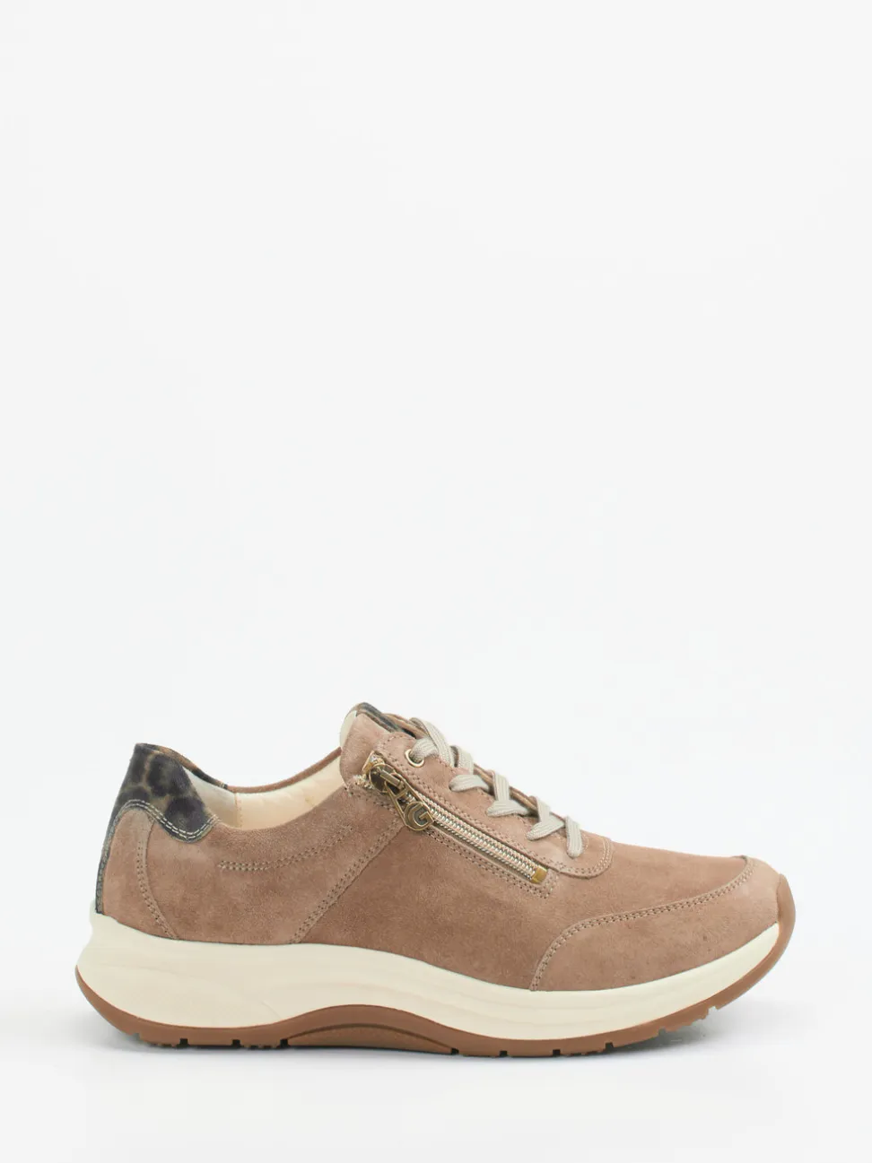 Ganter – Komfort-Sneaker aus Veloursleder rosébraun