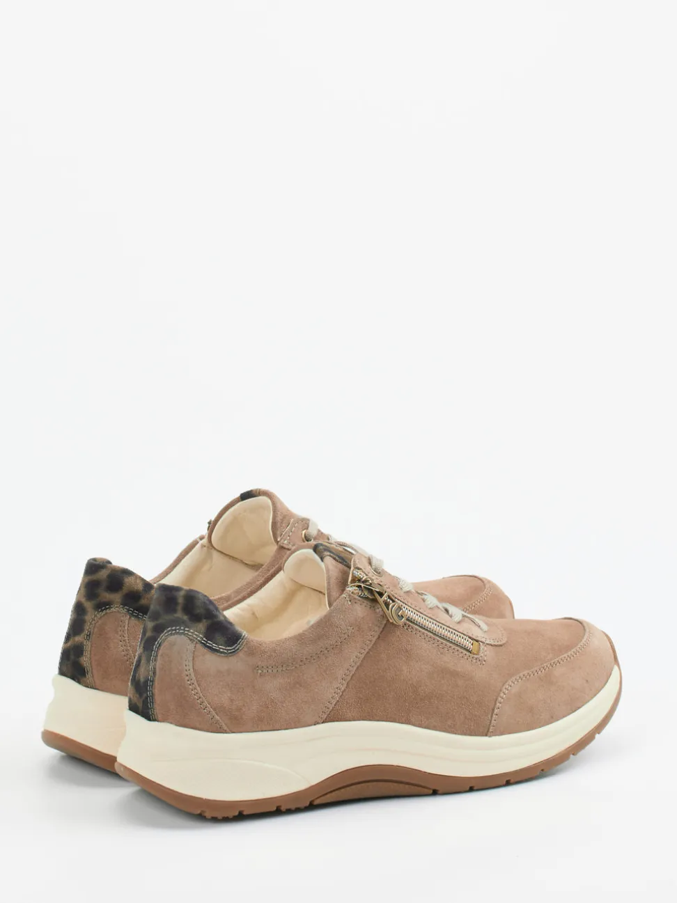 Ganter – Komfort-Sneaker aus Veloursleder rosébraun