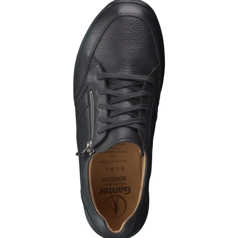 Ganter – Komfort-Sneaker aus Kalbleder Schwarz