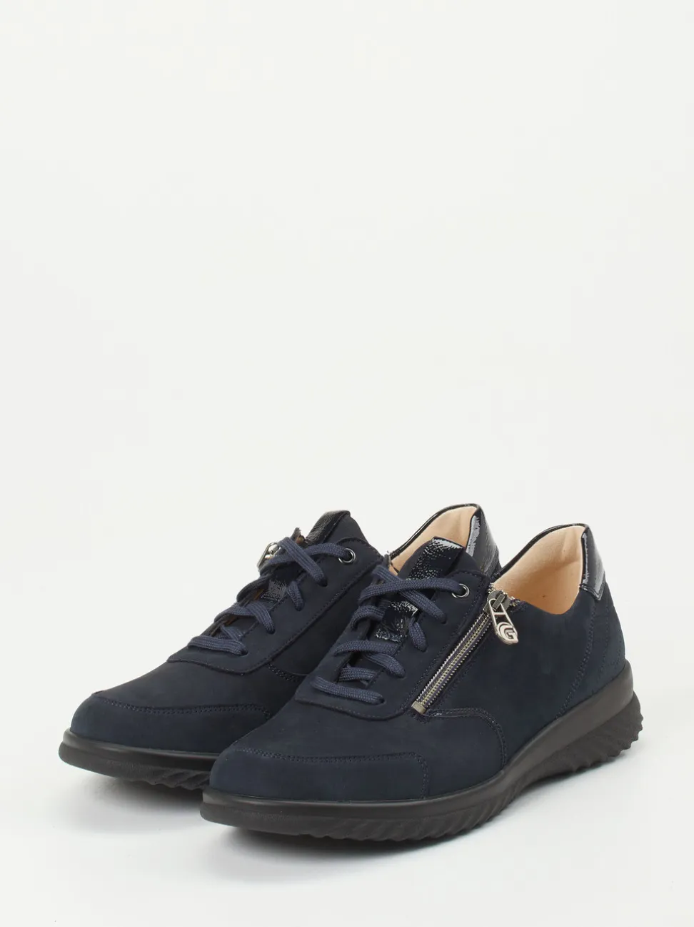 Ganter – Komfort-Sneaker aus Kalbleder dunkelblau