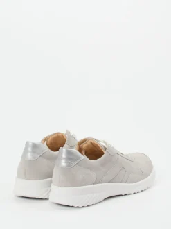 Ganter – Komfort-Sneaker aus Veloursleder Hellgrau