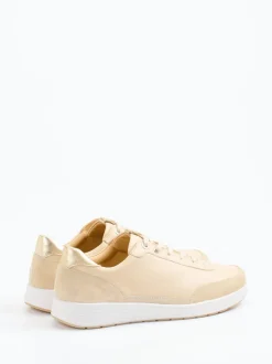 Ganter – Komfort-Sneaker aus Velours- und Glattleder beige