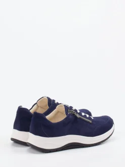 Ganter – Komfort-Sneaker aus Veloursleder Dunkelblau