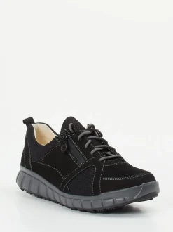 Ganter – Komfort-Sneaker aus Veloursleder schwarz