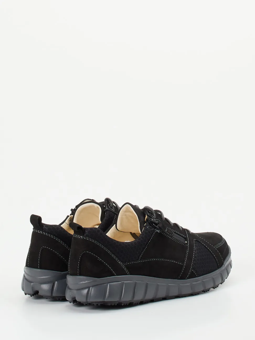 Ganter – Komfort-Sneaker aus Veloursleder schwarz