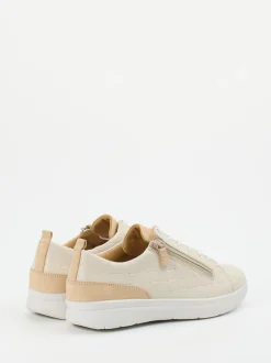 Ganter – Komfort-Sneaker aus geprägtem Leder beige