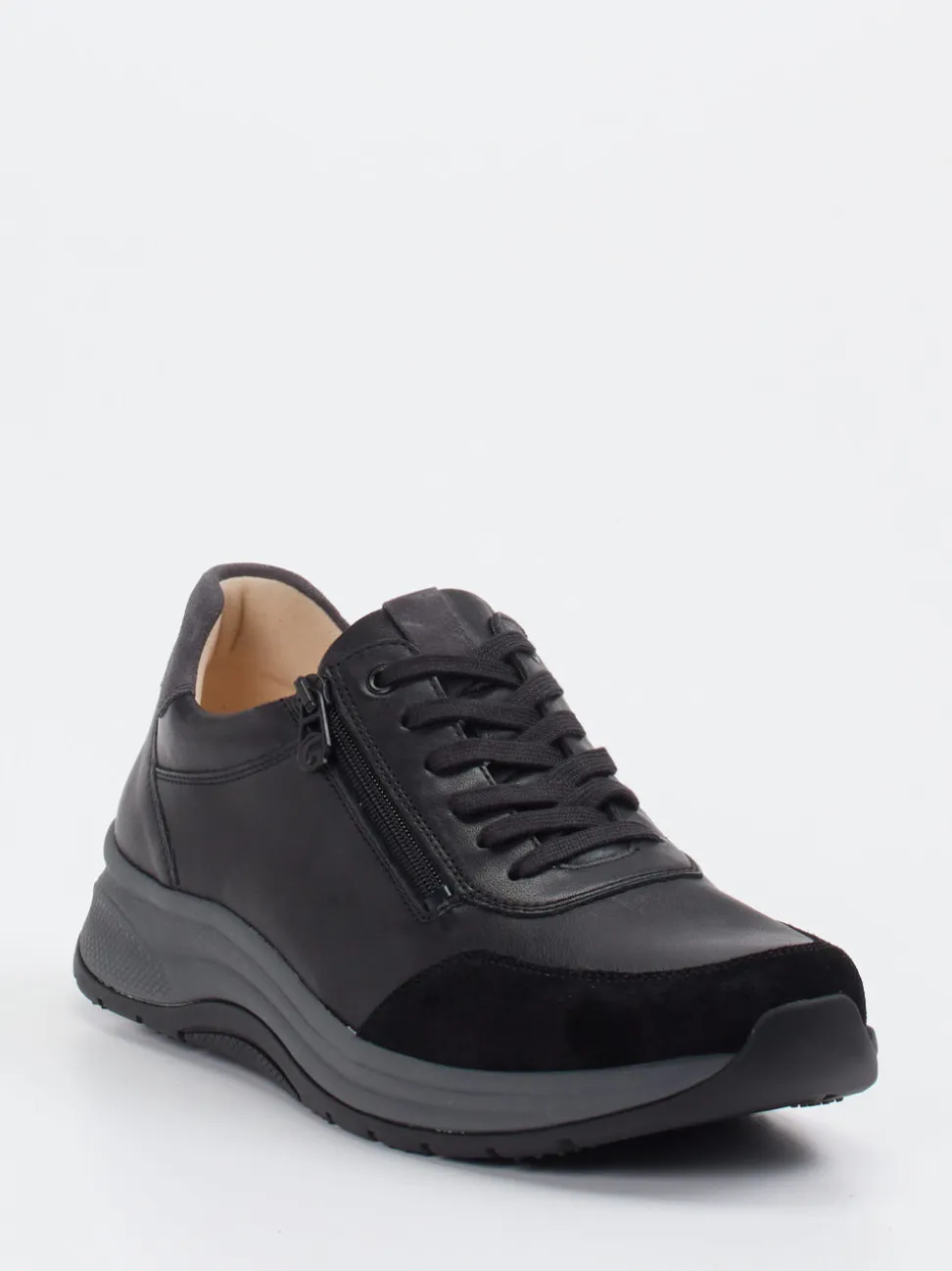 Ganter – Komfort-Sneaker aus Kalbleder schwarz