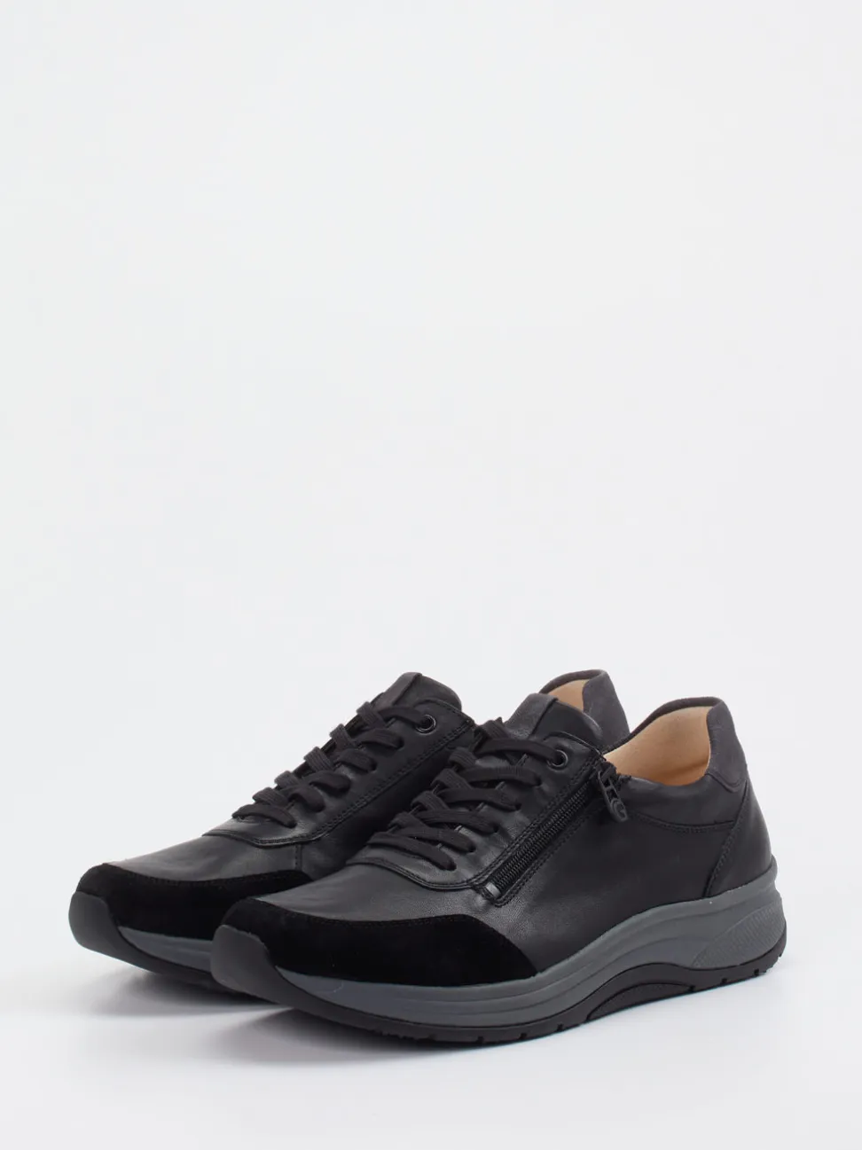 Ganter – Komfort-Sneaker aus Kalbleder schwarz