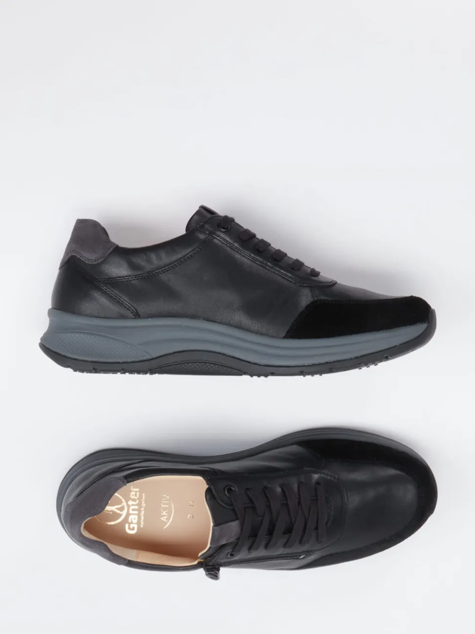 Ganter – Komfort-Sneaker aus Kalbleder schwarz