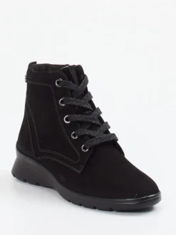 Ganter – Schnürboots aus Nubukleder schwarz