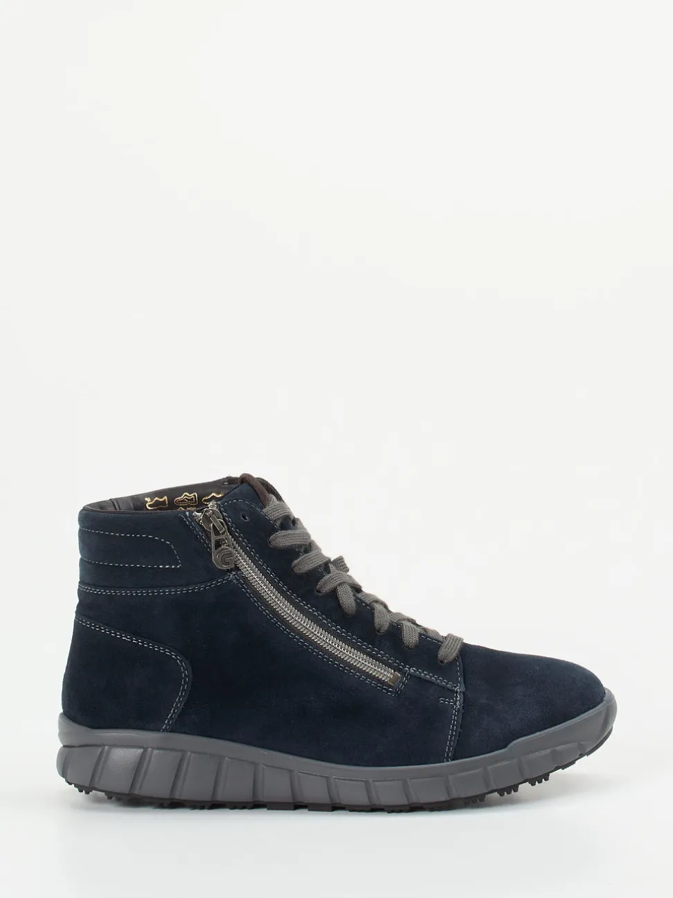Ganter – Schnürboots aus Veloursleder dunkelblau