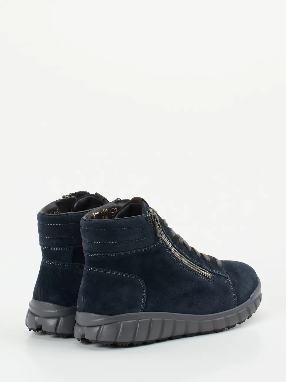 Ganter – Schnürboots aus Veloursleder dunkelblau