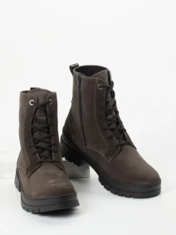 Ganter – Schnürboots aus Veloursleder dunkelbraun
