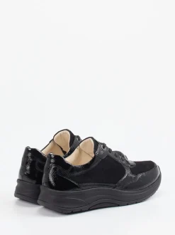 Ganter – Schnürschuh aus Veloursleder schwarz