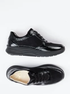Ganter – Schnürschuh aus Veloursleder schwarz