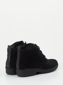 Ganter – Schnürstiefelette aus Veloursleder schwarz