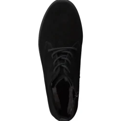 Ganter – Schnürstiefelette aus Veloursleder schwarz