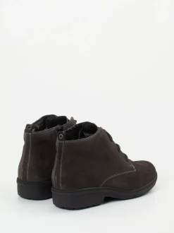 Ganter – Schnürstiefelette aus Veloursleder grau