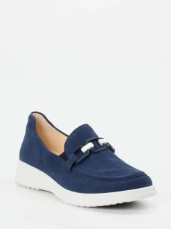 Ganter – Slipper aus Nubukleder in Marineblau