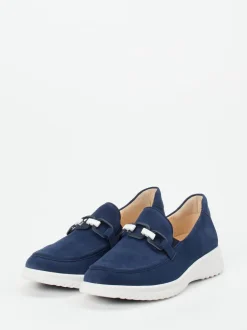 Ganter – Slipper aus Nubukleder in Marineblau